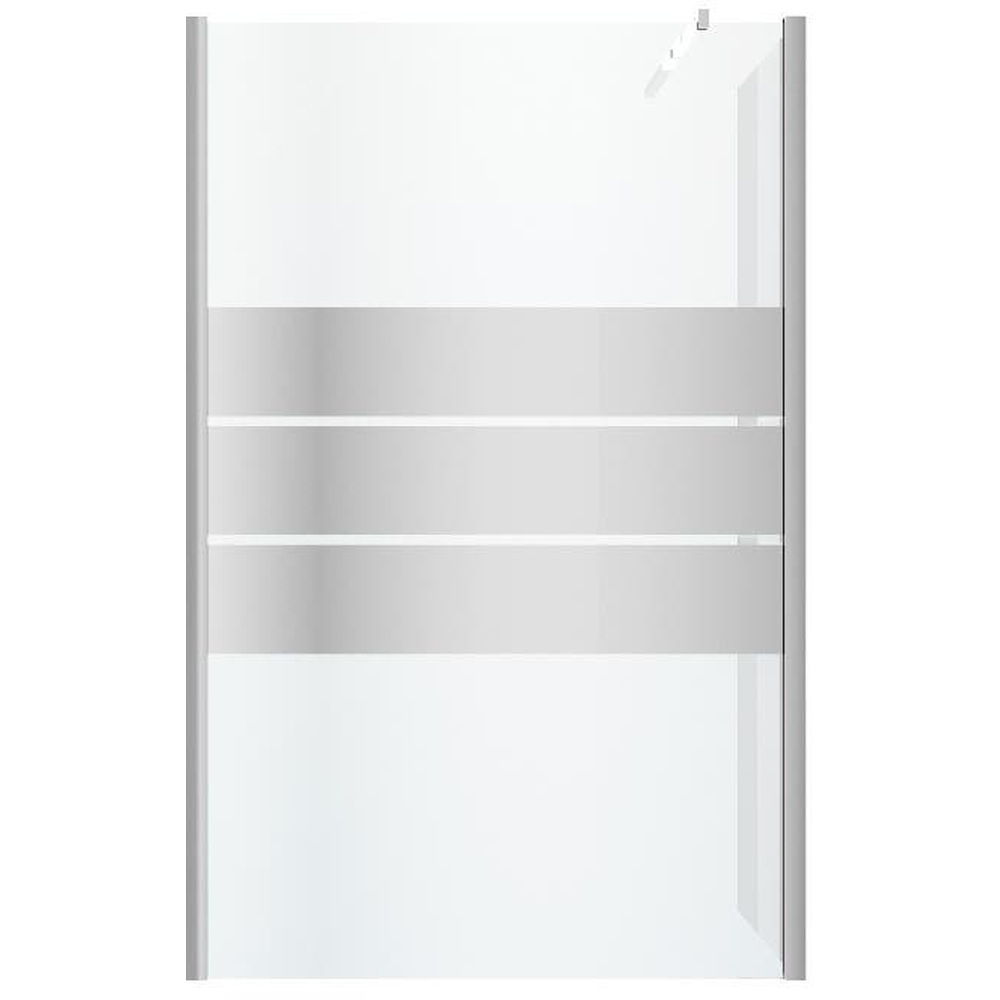 Paravan dus walk-in GOODHOME Beloya, aluminiu, sticla securizata 8mm, 125 x 195 cm, profil crom