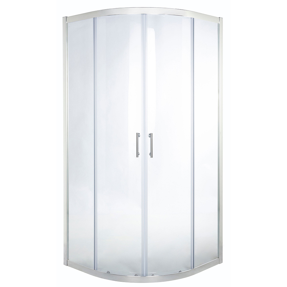 Cabina de dus COOKE & LEWIS Onega, semirotunda, 80 x 80 x 190 cm, sticla securizata 5mm, profil crom