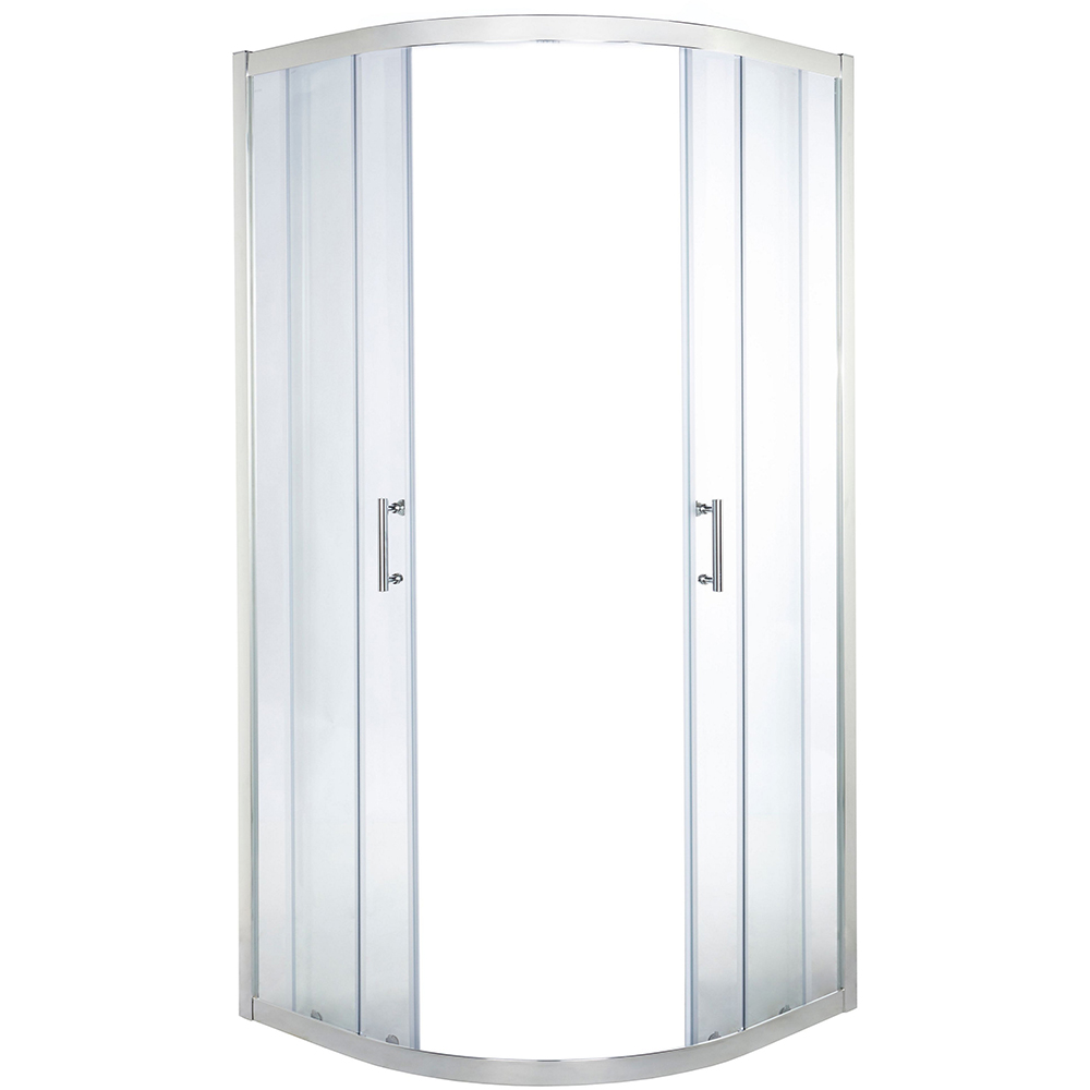 Cabina de dus COOKE & LEWIS Onega, semirotunda, 80 x 80 x 190 cm, sticla securizata 5mm, profil crom