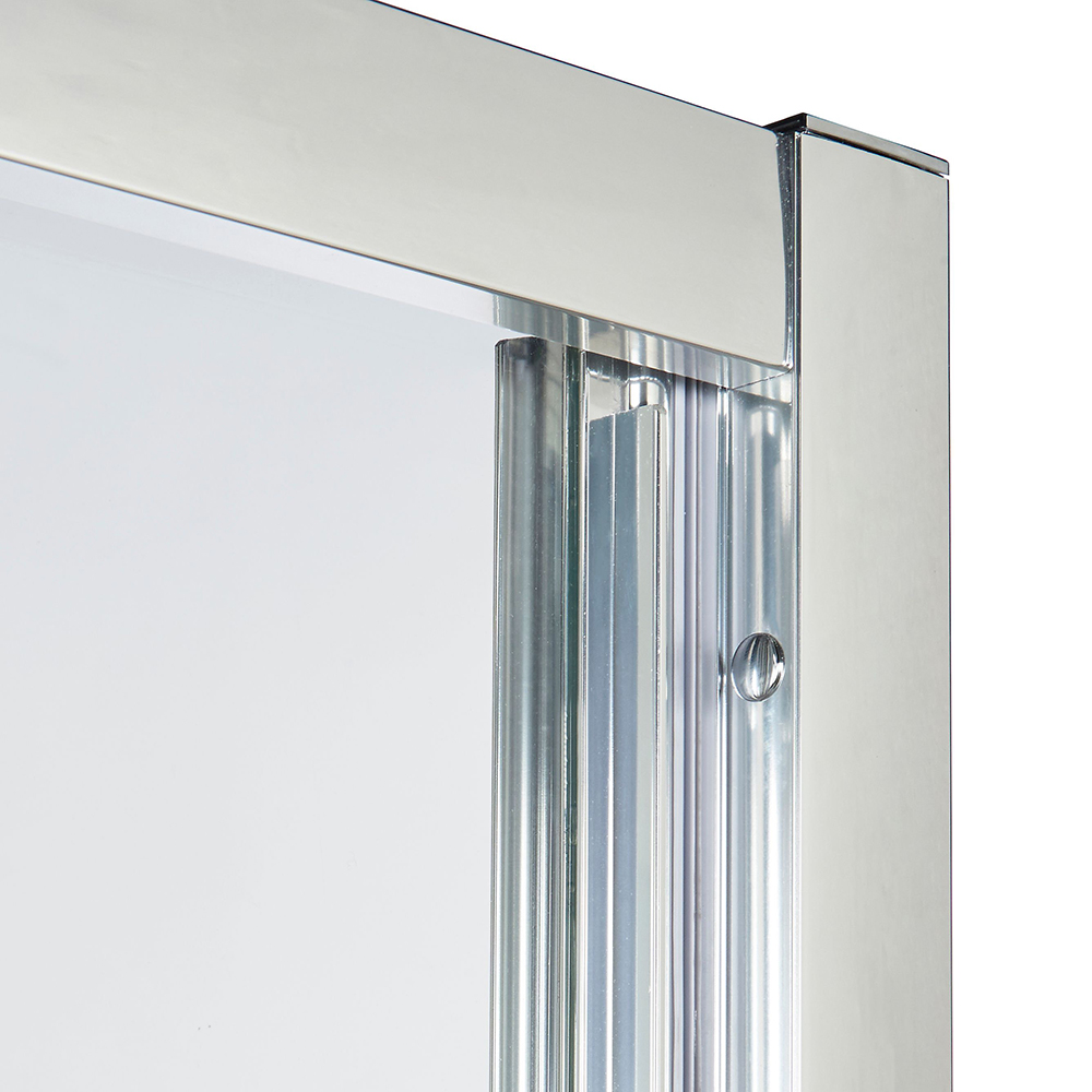 Cabina de dus COOKE & LEWIS Onega, semirotunda, 80 x 80 x 190 cm, sticla securizata 5mm, profil crom