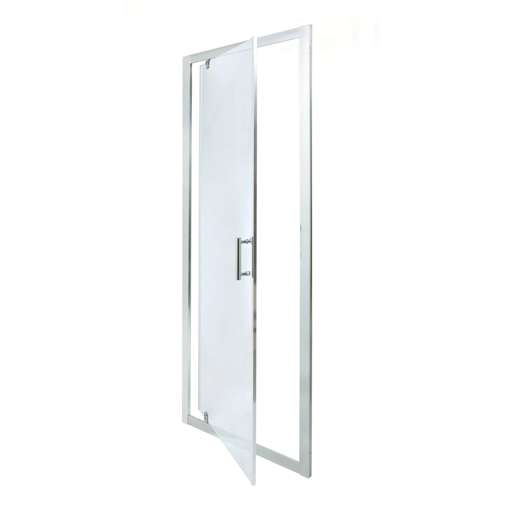 Usa dus batanta COOKE & LEWIS Onega, aluminiu, sticla securizata 5mm, 80 x 190 cm, profil crom