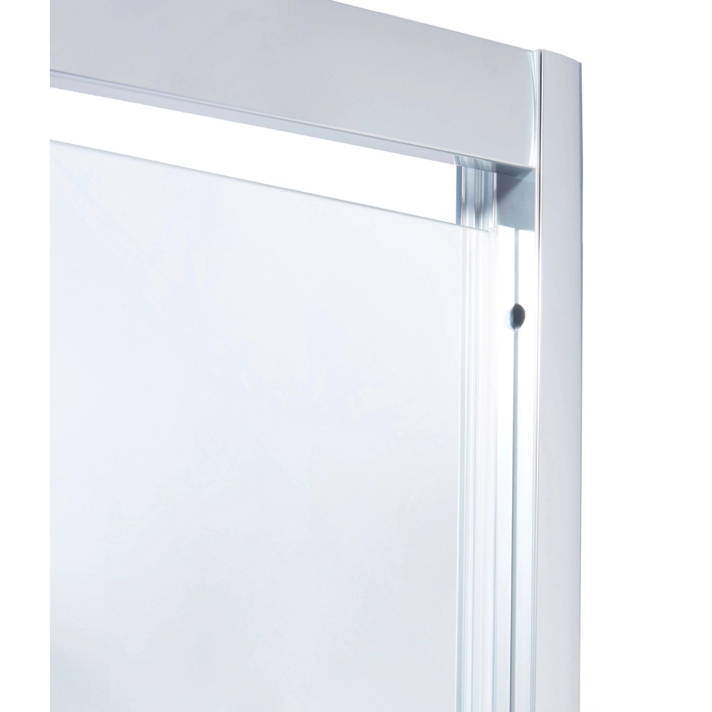 Usa dus batanta COOKE & LEWIS Onega, aluminiu, sticla securizata 5mm, 80 x 190 cm, profil crom
