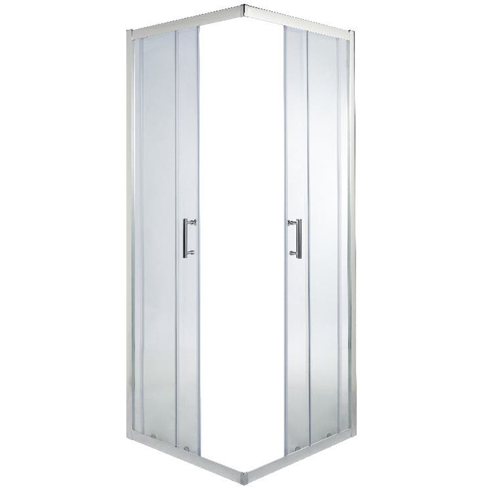 Cabina de dus COOKE & LEWIS Onega, patrata, 90 x 90 x 190 cm, sticla securizata 5mm, profil crom