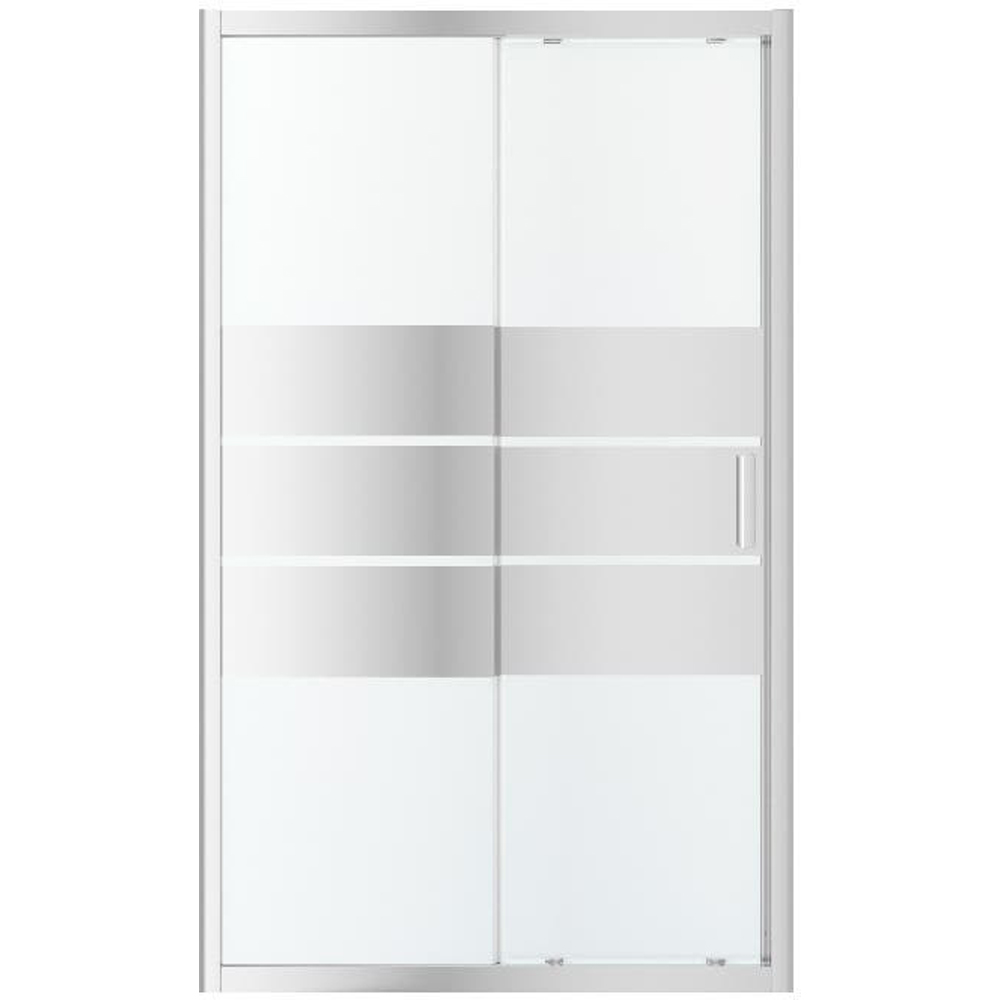 Usa dus glisanta GOODHOME Beloya, aluminiu, sticla oglinda 8mm, 120 x 195 cm, profil crom