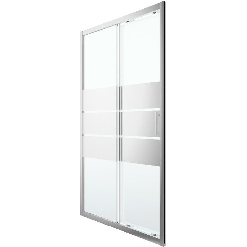 Usa dus glisanta GOODHOME Beloya, aluminiu, sticla oglinda 8mm, 120 x 195 cm, profil crom