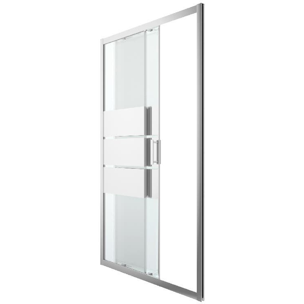 Usa dus glisanta GOODHOME Beloya, aluminiu, sticla oglinda 8mm, 120 x 195 cm, profil crom