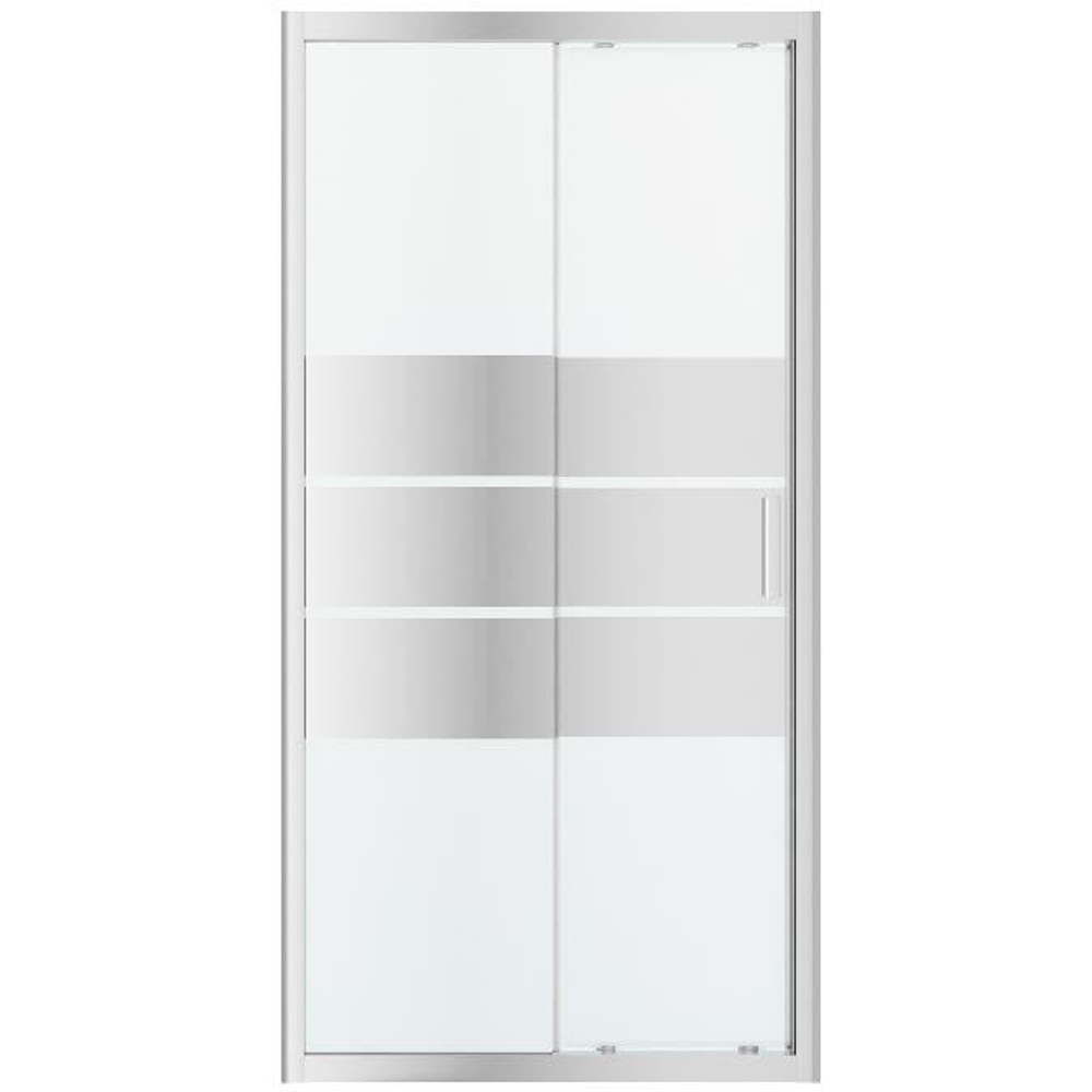 Usa dus glisanta GOODHOME Beloya, aluminiu, sticla oglinda, 100 x 195 cm, profil crom
