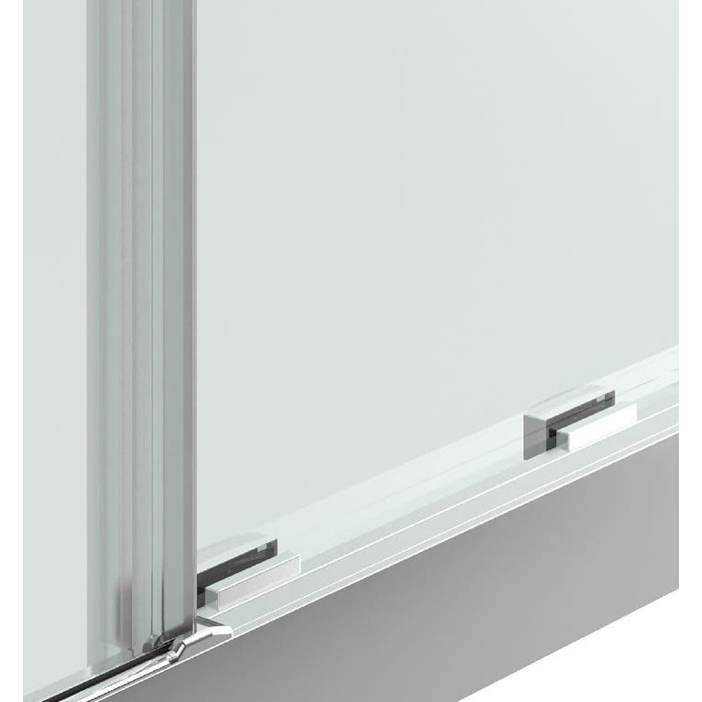 Usa dus glisanta GOODHOME Beloya, aluminiu, sticla oglinda, 100 x 195 cm, profil crom