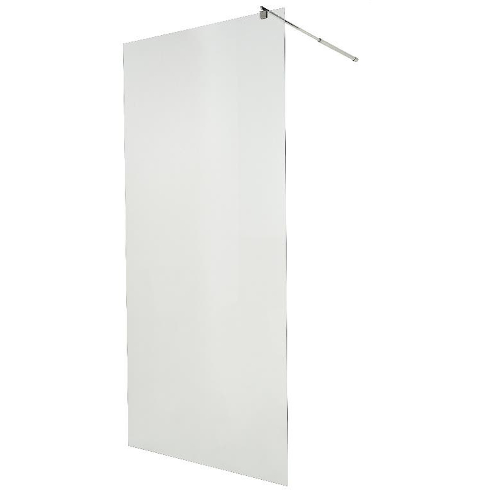 Paravan dus walk-in COOKE & LEWIS Onega, aluminiu, sticla transparenta, 90 x 195 cm, crom