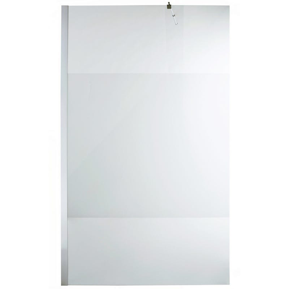 Paravan dus walk-in COOKE & LEWIS Onega, aluminiu, sticla mata, 120 x 195 cm, profil alb
