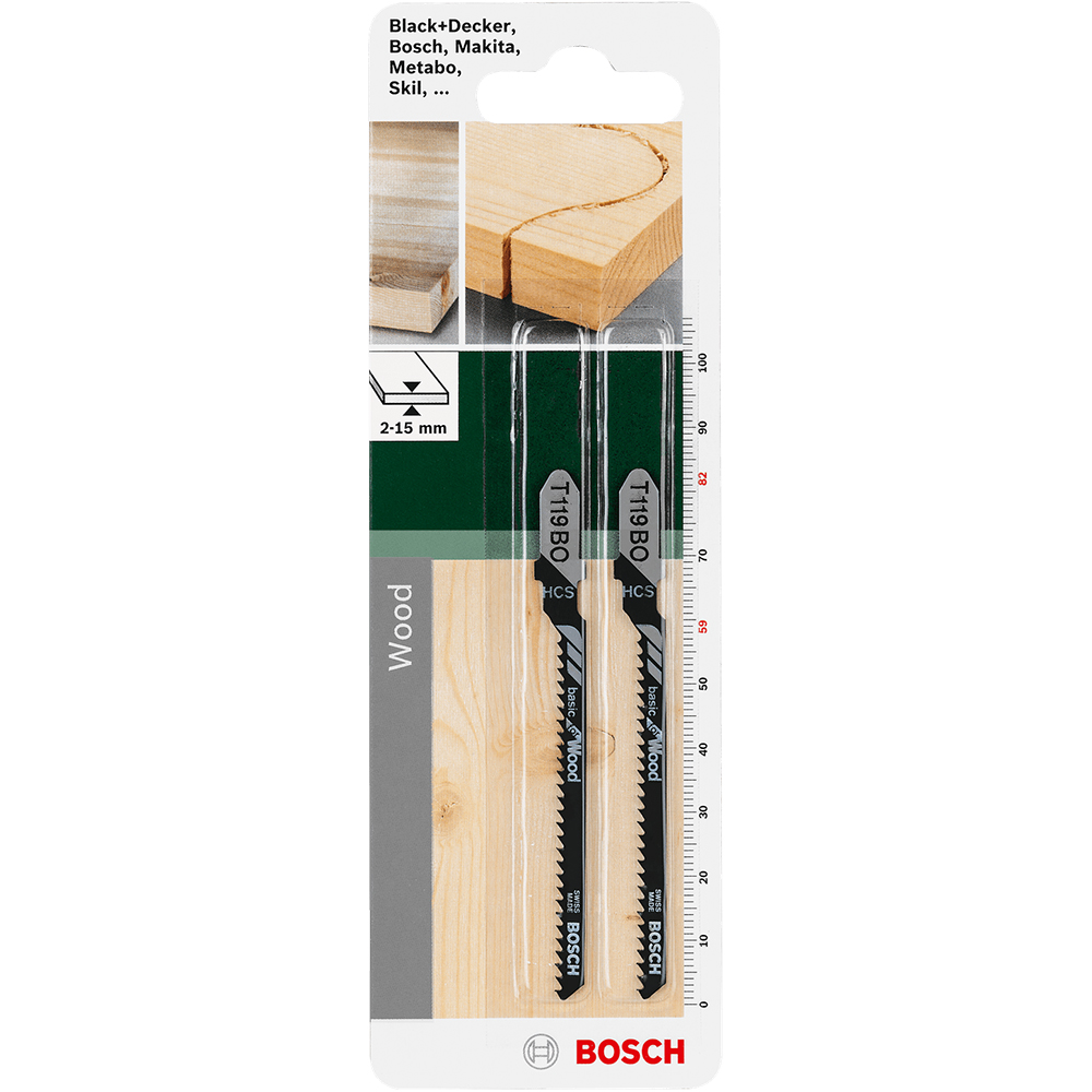 Set lame fierastrau BOCH Verti T119BO, 2 buc