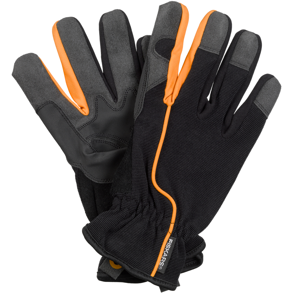 Manusi de gradina FISKARS, marimea 8, textil, negru
