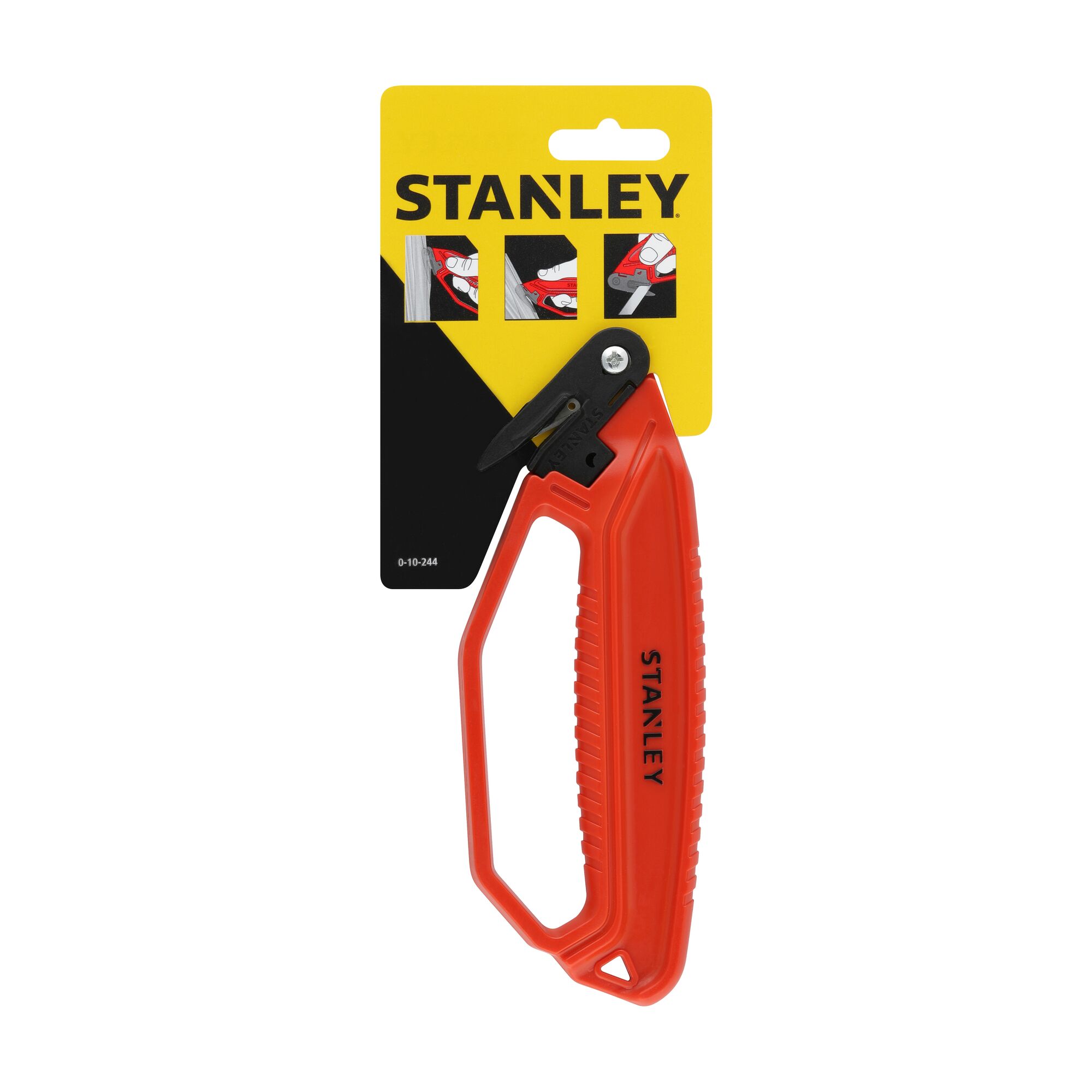 Cutter de siguranta pentru ambalaje STANLEY 0-10-244, rosu