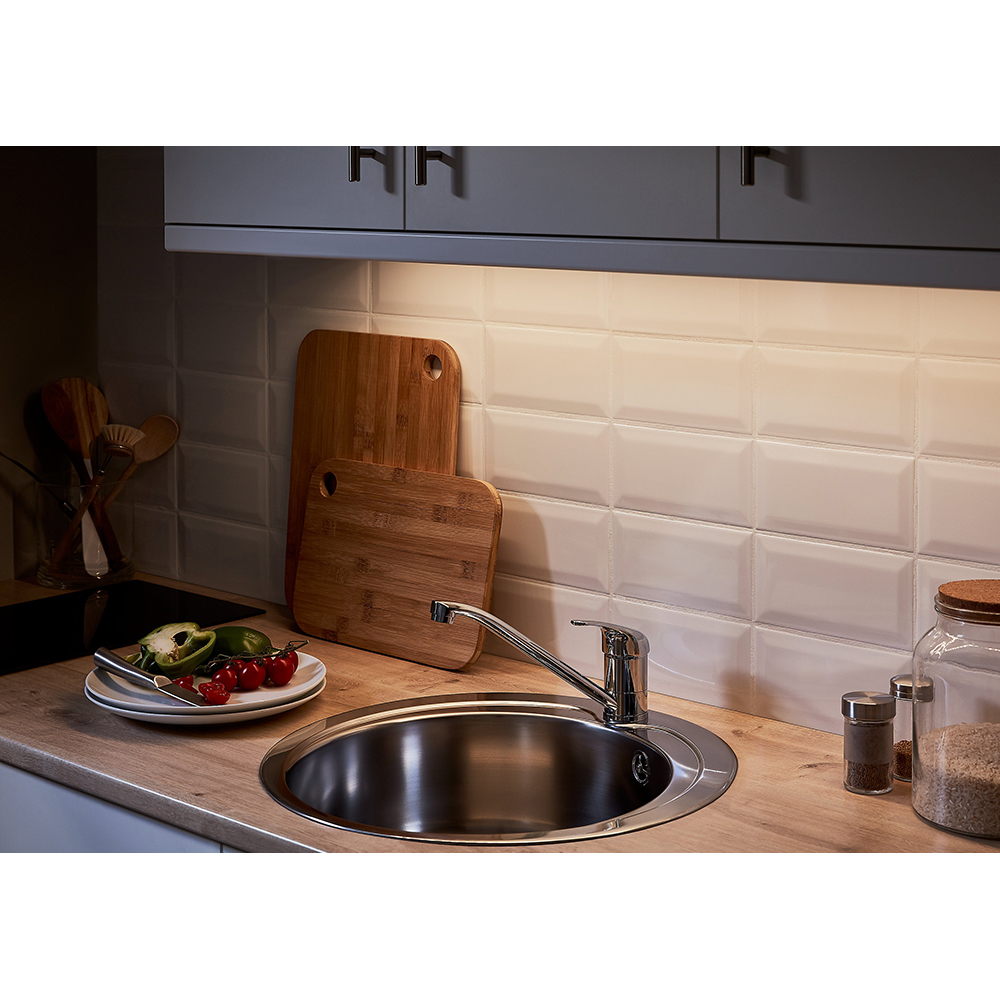Chiuveta bucatarie Cooke & Lewis Quimby, 1 cuva, inox, gri