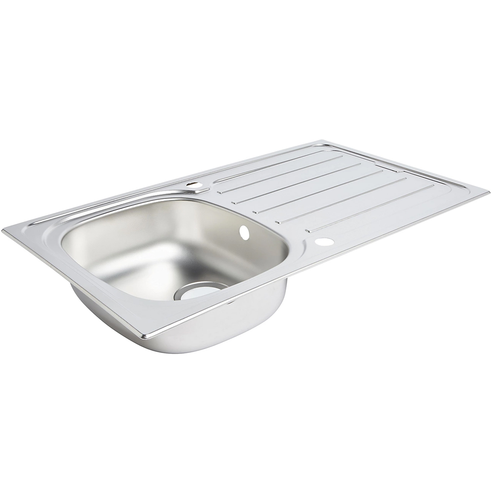 Chiuveta bucatarie COOKE & LEWIS Nakaya, 1 cuva, picurator reversibil, inox, finisaj anticalcar