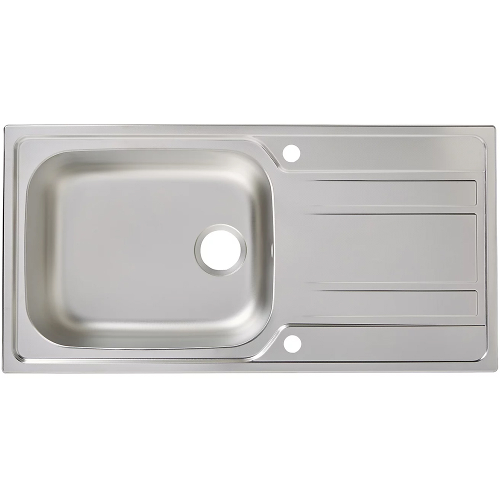 Chiuveta bucatarie COOKE & LEWIS Lyell, 1 cuva, picurator reversibil, inox, finisaj anticalcar