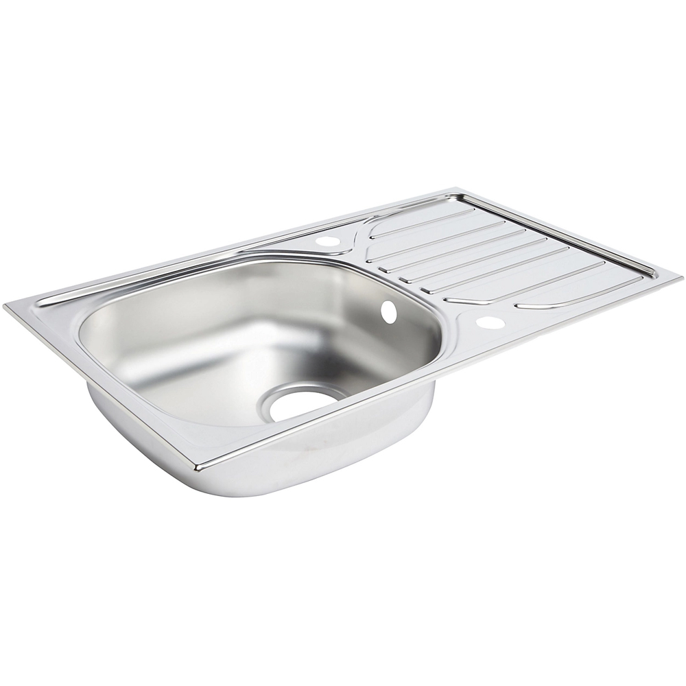 Chiuveta bucatarie COOKE & LEWIS Turing, 1 cuva, picurator reversibil, inox, finisaj satinat