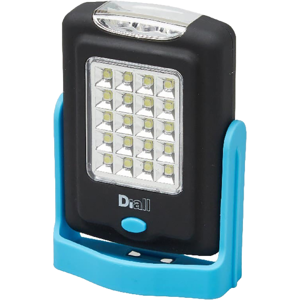 Lanterna LED cu functie dubla DIALL, 3 LED 15 lumeni si 20 LED 220 lumeni, IP20, 3xAAA, negru/albastru