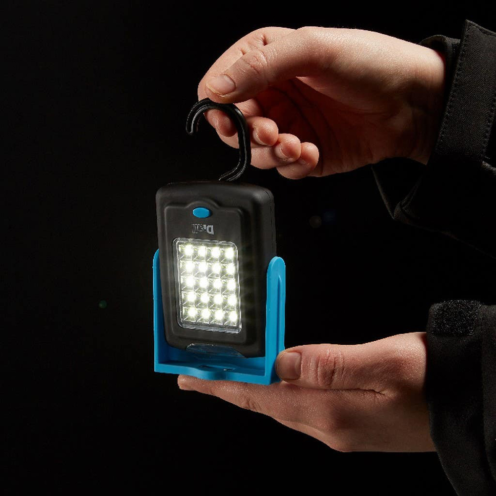 Lanterna LED cu functie dubla DIALL, 3 LED 15 lumeni si 20 LED 220 lumeni, IP20, 3xAAA, negru/albastru