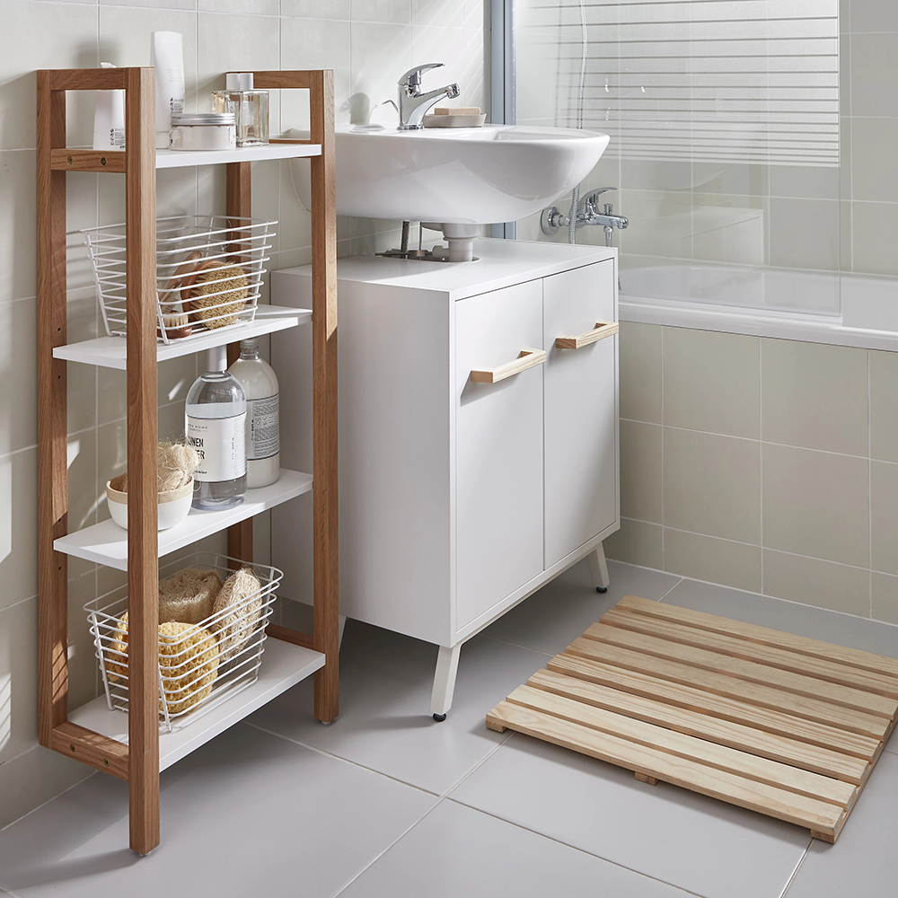Coloana baie GOODHOME Nantua, 40.5 x 20 x 100 cm, alb