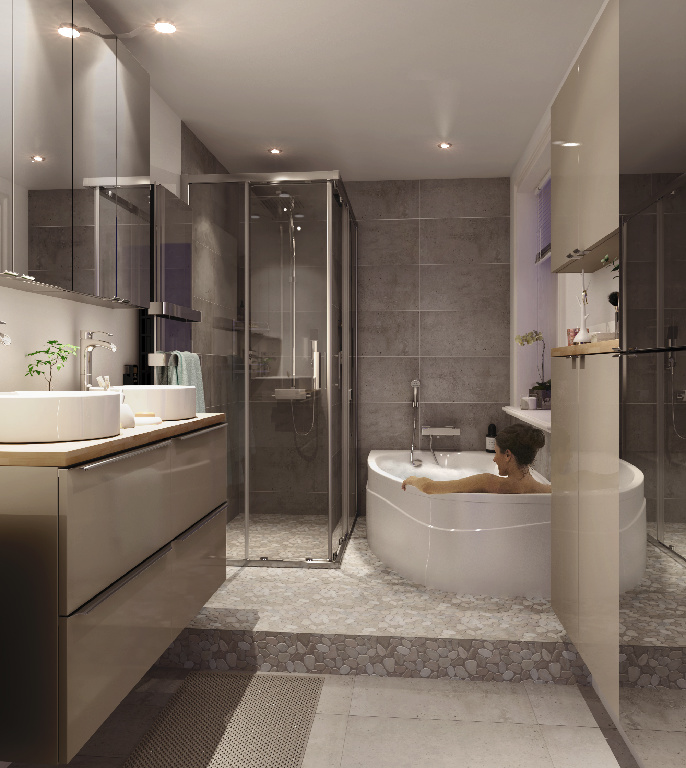 Cabina dus standard GoodHome Beloya, dreptunghiulara, 120 x 80 x 195 cm, sticla securizata 8mm, profil crom