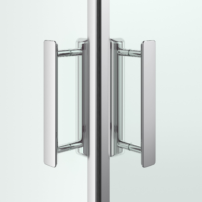 Cabina dus standard GoodHome Beloya, patrata, 80 x 80 x 195 cm, sticla securizata 8mm, profil crom