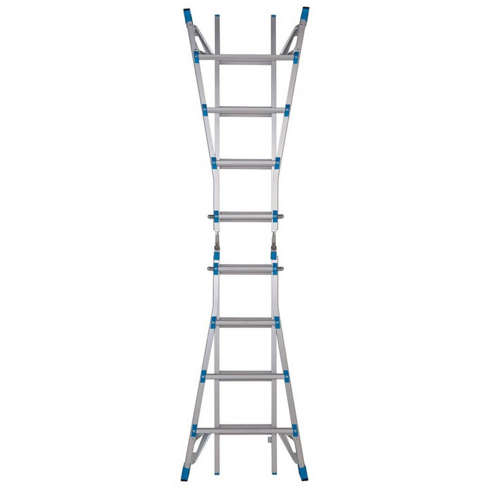 Scara telescopica MAC ALLISTER, 380 cm inaltime lucru, 1x13 cm, argintiu