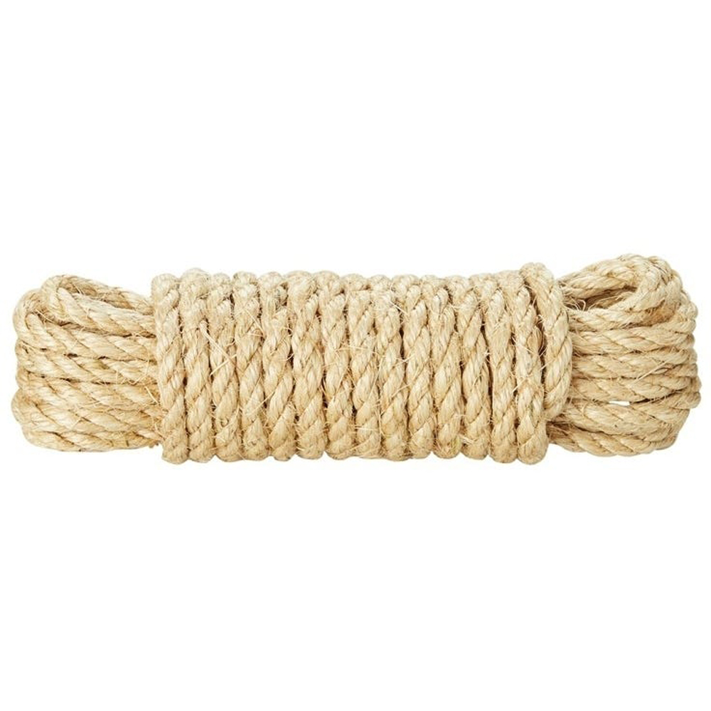 Franghie rasucita DIALL, iuta, 8 mm x 10 m, bej