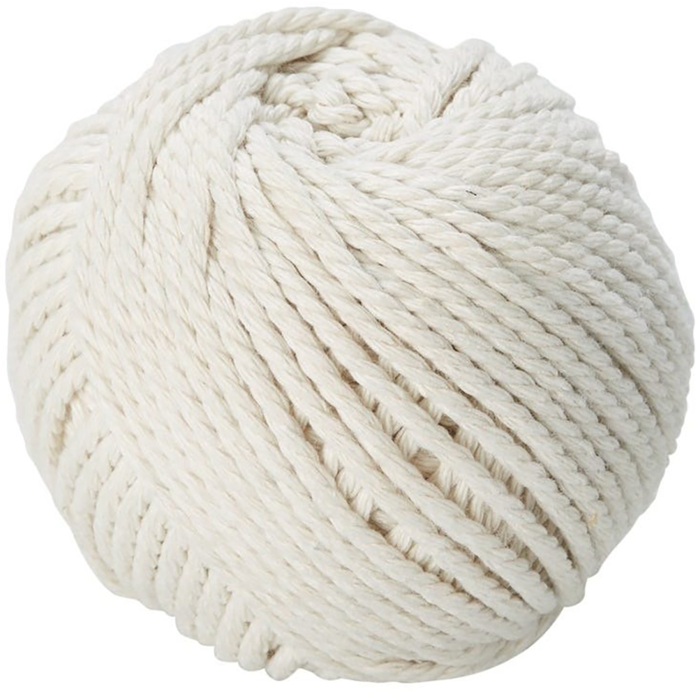 Sfoara bumbac DIALL, 2.5mm x 30m, bumbac, alb