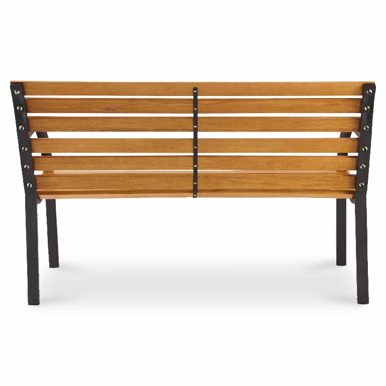 Banca terasa GOODHOME Norfolk, metal, 122 x 64 x 81 cm, maro