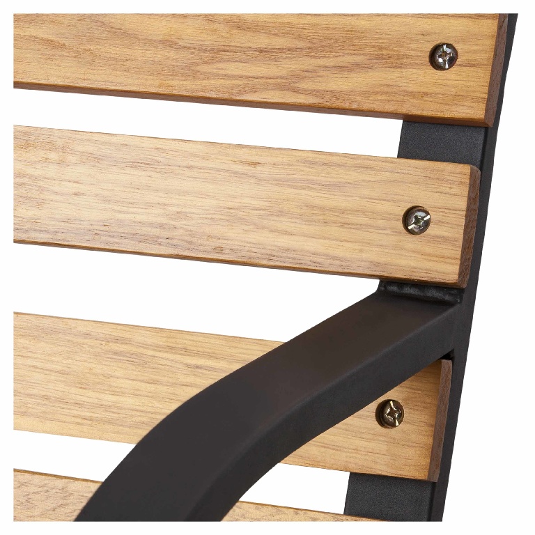 Banca terasa GOODHOME Norfolk, metal, 122 x 64 x 81 cm, maro
