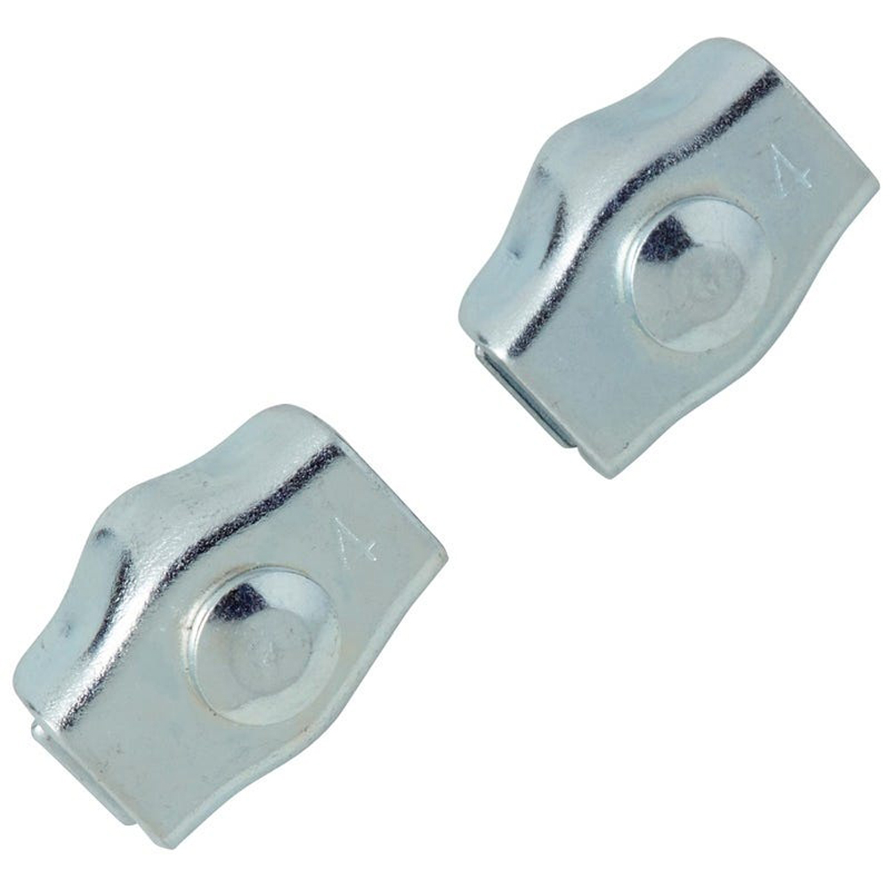 Clema simpla cabluri DIALL, metal, 2mm, argintiu, 2 buc