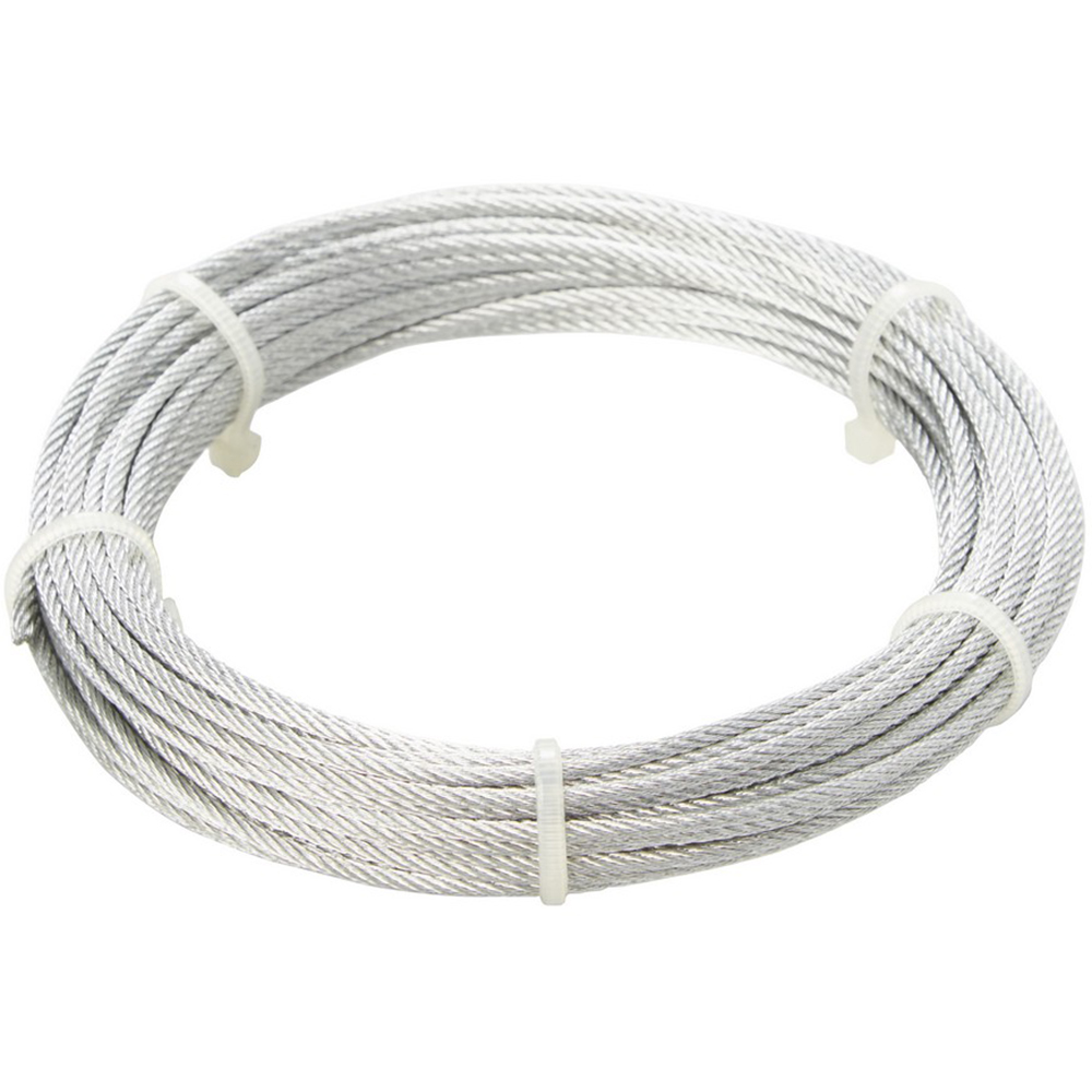 Cablu otel galvanizat DIALL, 4mm x 10m, 6x7, argintiu