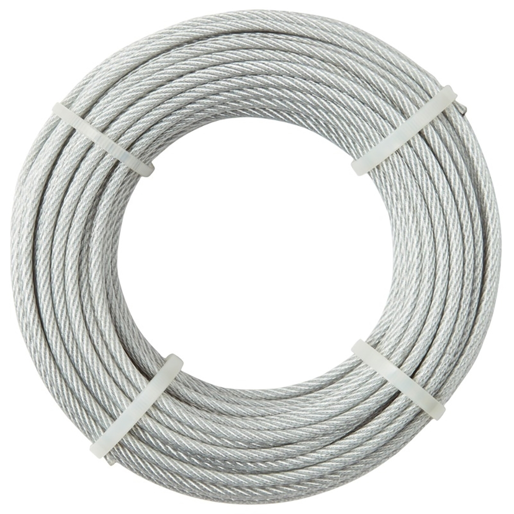 Cablu otel galvanizat DIALL, 2.5mm x 20m, 7x7, invelis PVC, argintiu