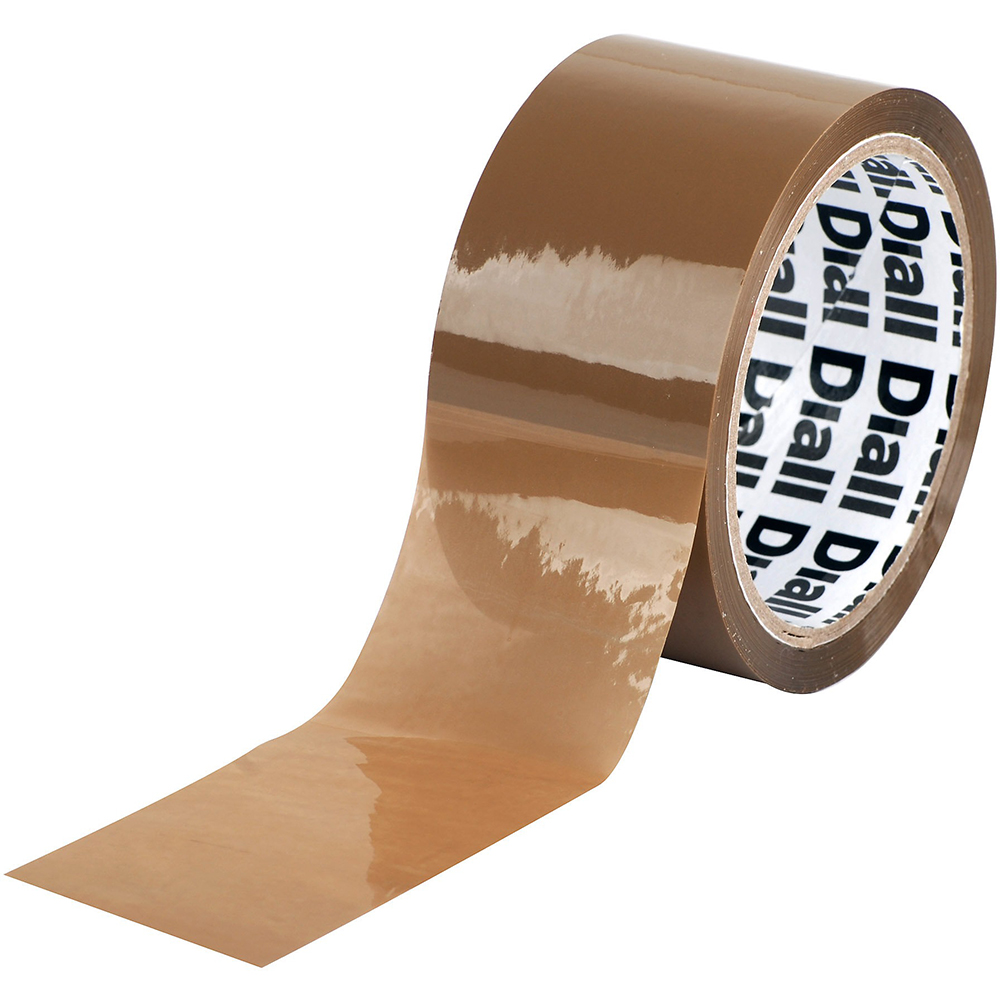 Banda adeziva DIALL, 50 mm x 100 m, maro