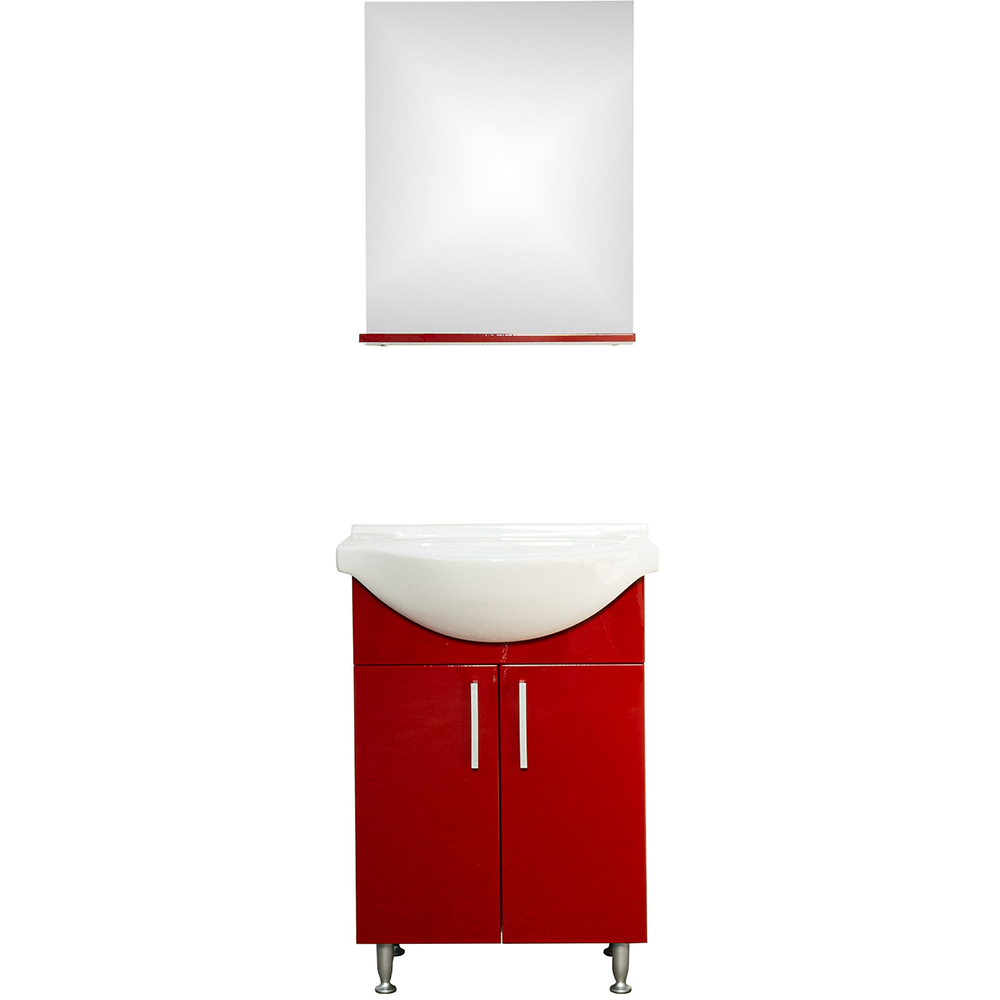 Set mobilier baie SANITOP Bella, 57 x 44.4 x 82 cm, rosu