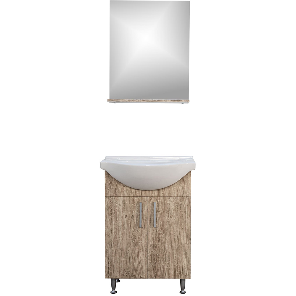 Set mobilier baie SANITOP Bella, 57 x 44.4 x 82 cm, stejar
