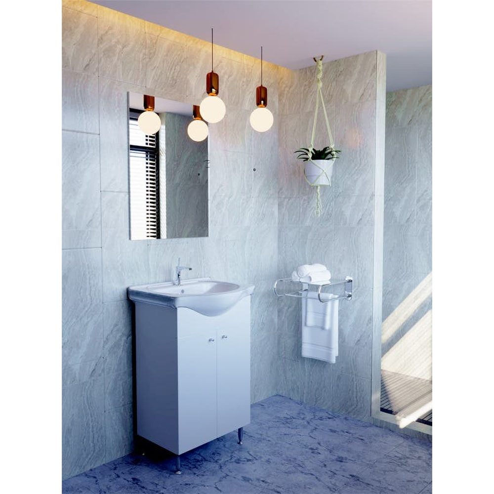 Set mobilier baie Joy, 52 x 33 x 78 cm, alb