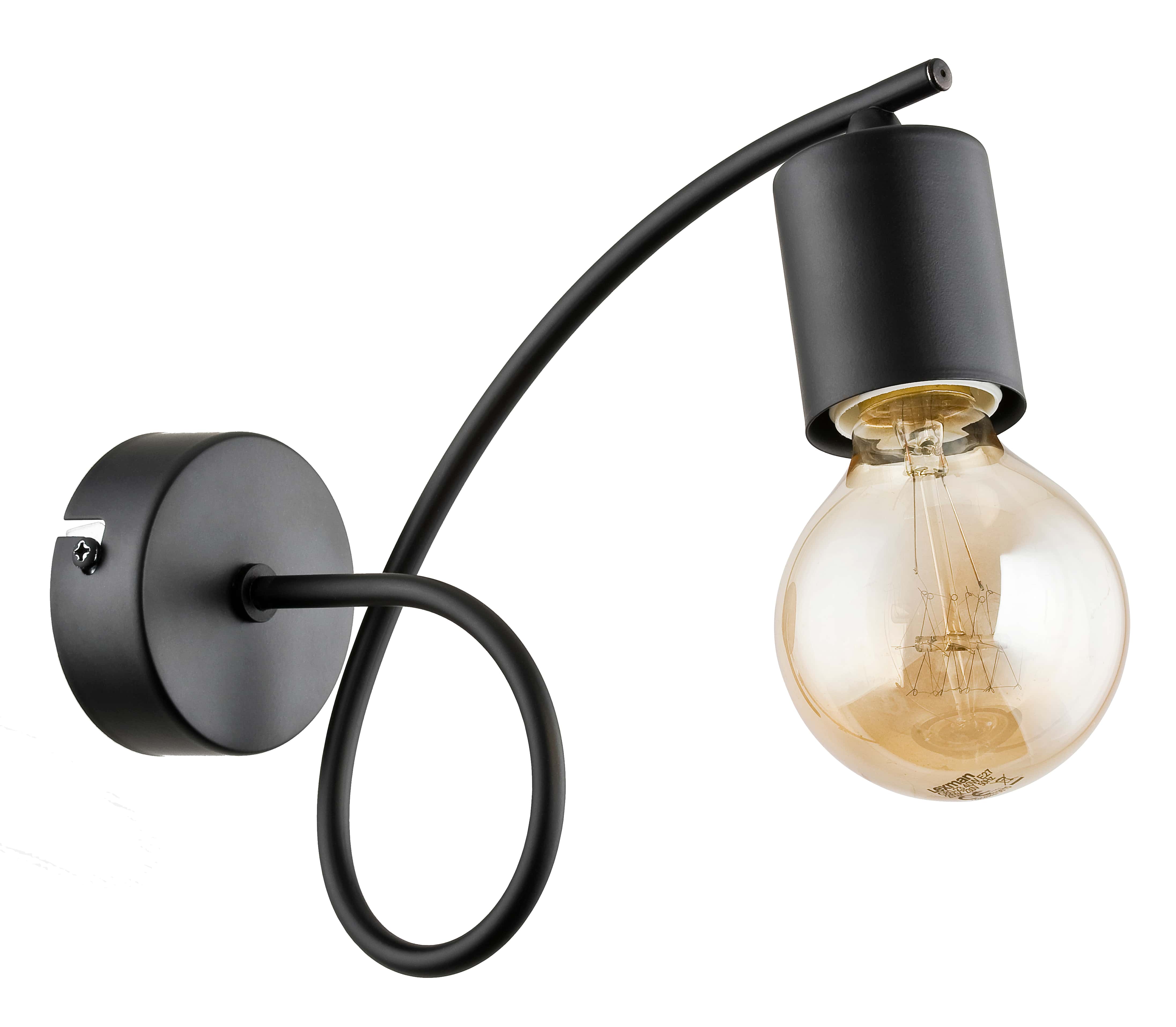 Aplica de perete ALFA Tango, bec incandescent, E27, 60W, negru