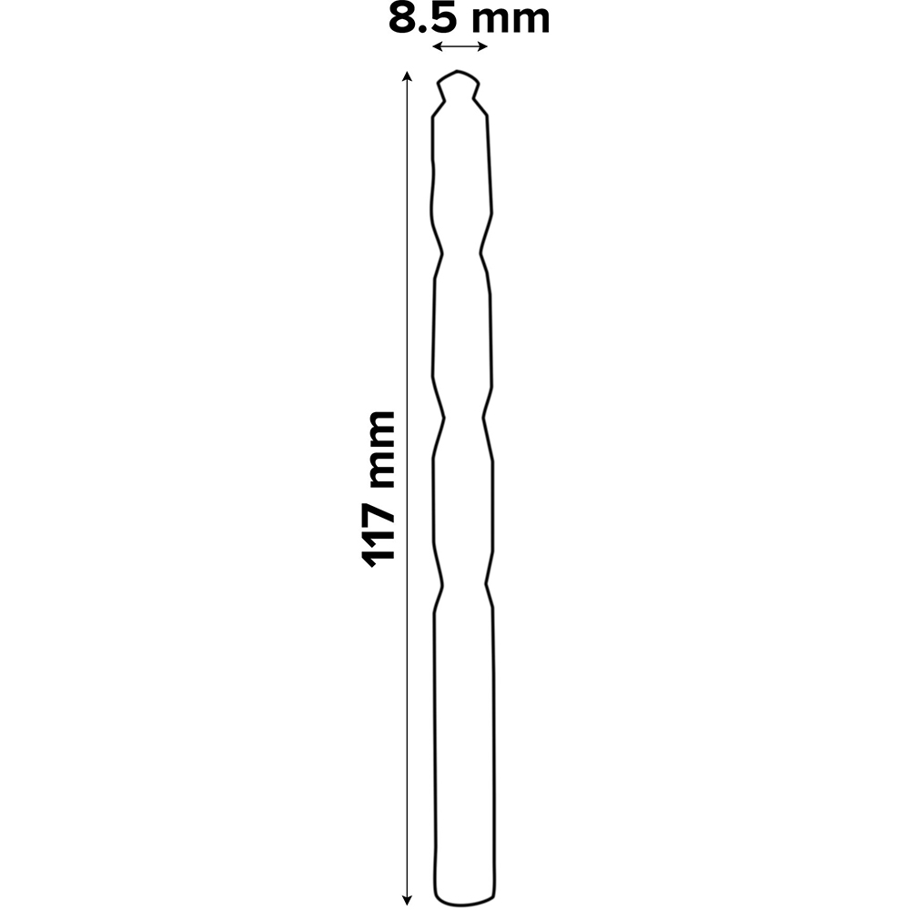 Burghiu metal UNIVERSAL FIT, 8.5 x 117 mm