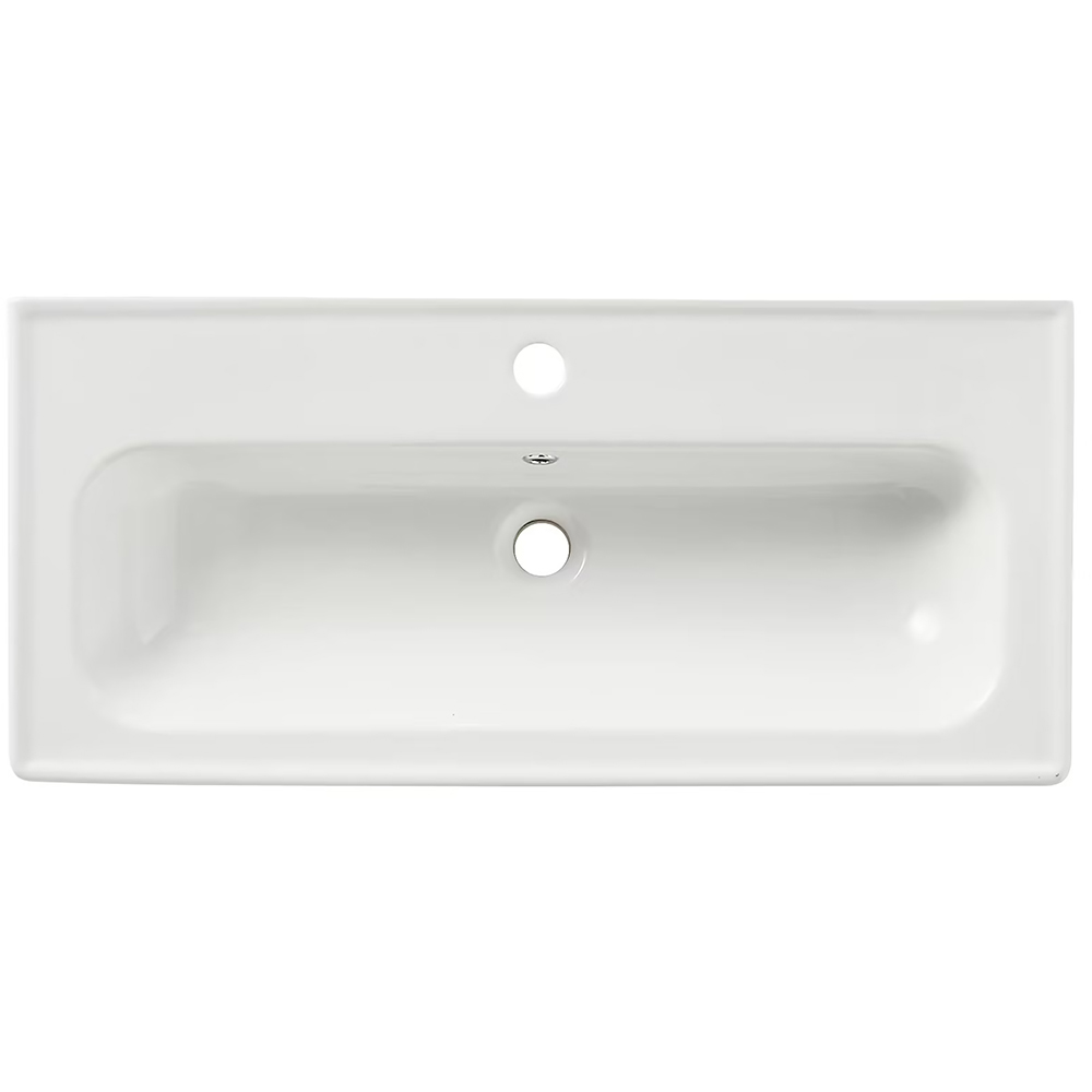 Lavoar baie GOODHOME Towan, ceramica, 81.3 x 37.1 cm, alb lucios
