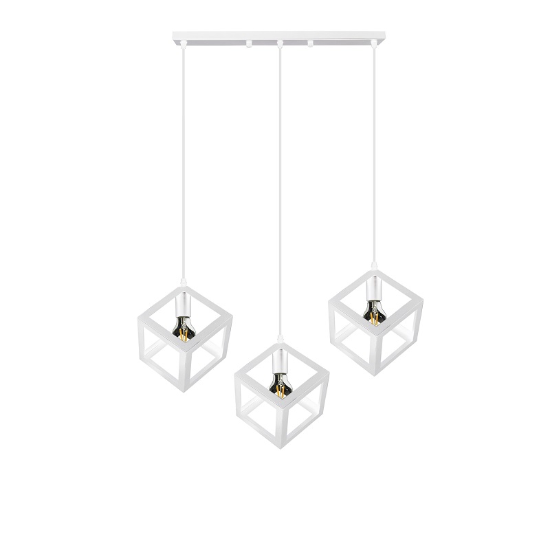 Lustra tip pendul Polux Sweden, 3xE27, max 60W, IP20, alb