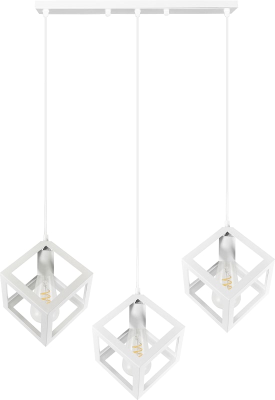 Lustra tip pendul Polux Sweden, 3xE27, max 60W, IP20, alb