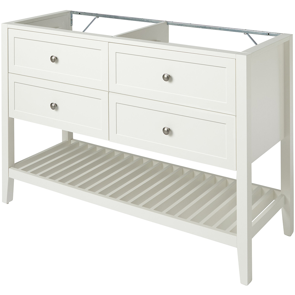 Baza lavoar GOODHOME Perma, 4 sertare, 120 x 45 x 80.6 cm, alb
