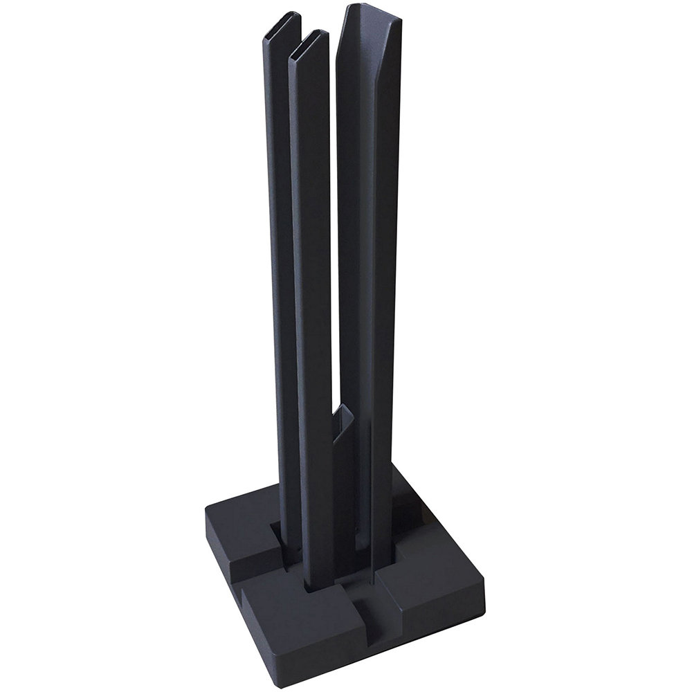 Baza pentru fixare gard Neva, KLIKSTROM, 40 x 15 x 15 cm, otel, negru