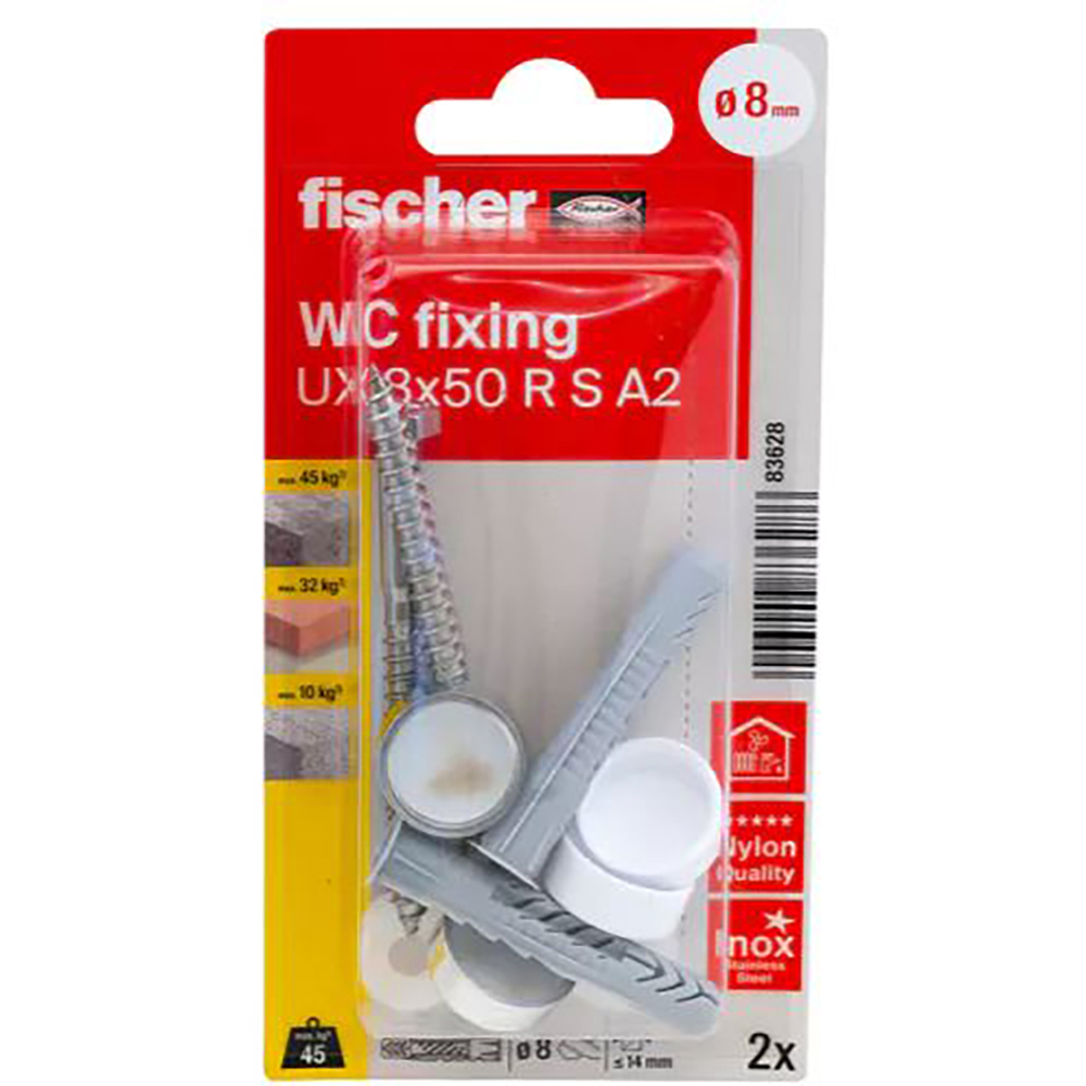 Dibluri fixare WC FISCHER, 6 x 70mm