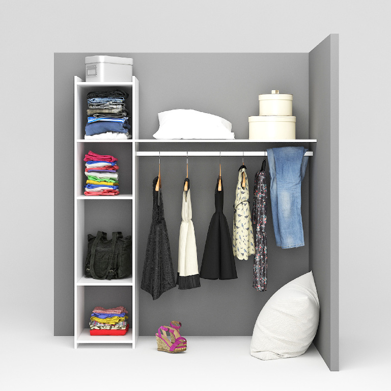 Kit Dressing, alb, 180.4 cm Pole