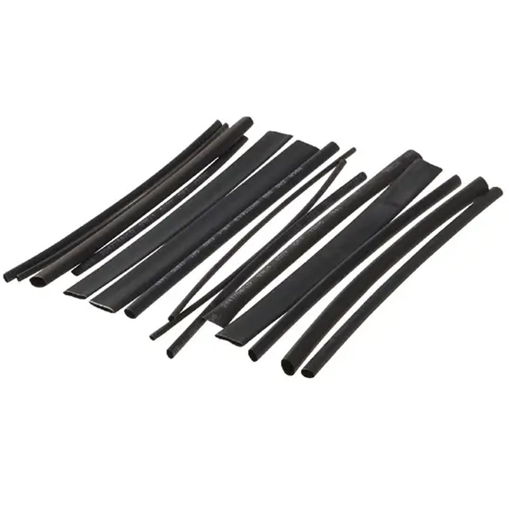 Tub termocontractabil DIALL 100590424,  15buc, negru