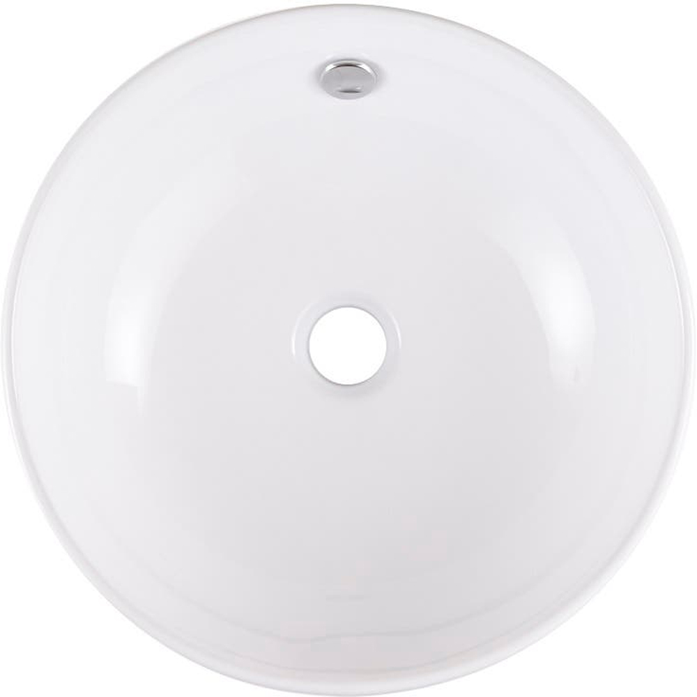 Lavoar pe blat GOODHOME Nura, ceramica, 40.5 cm, alb lucios