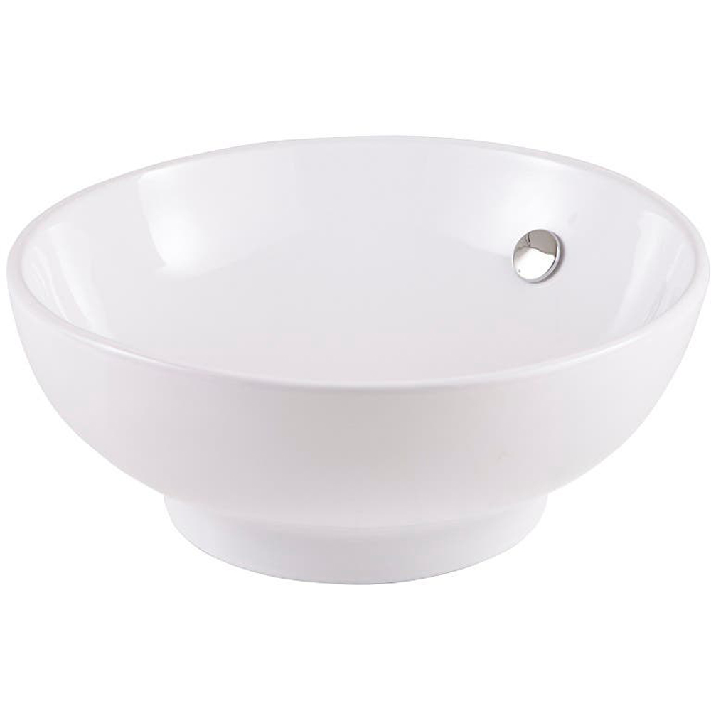 Lavoar pe blat GOODHOME Nura, ceramica, 40.5 cm, alb lucios